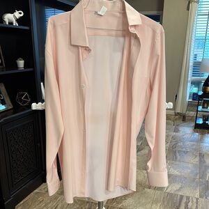 Pink Long Sleeve Dress Shirt Lightweight